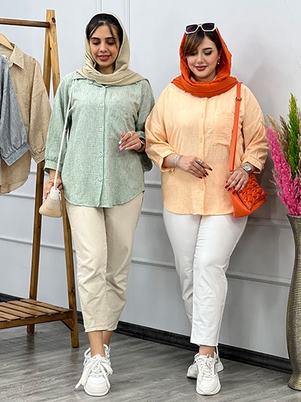 شومیز نخی زنانه مدل پوپک