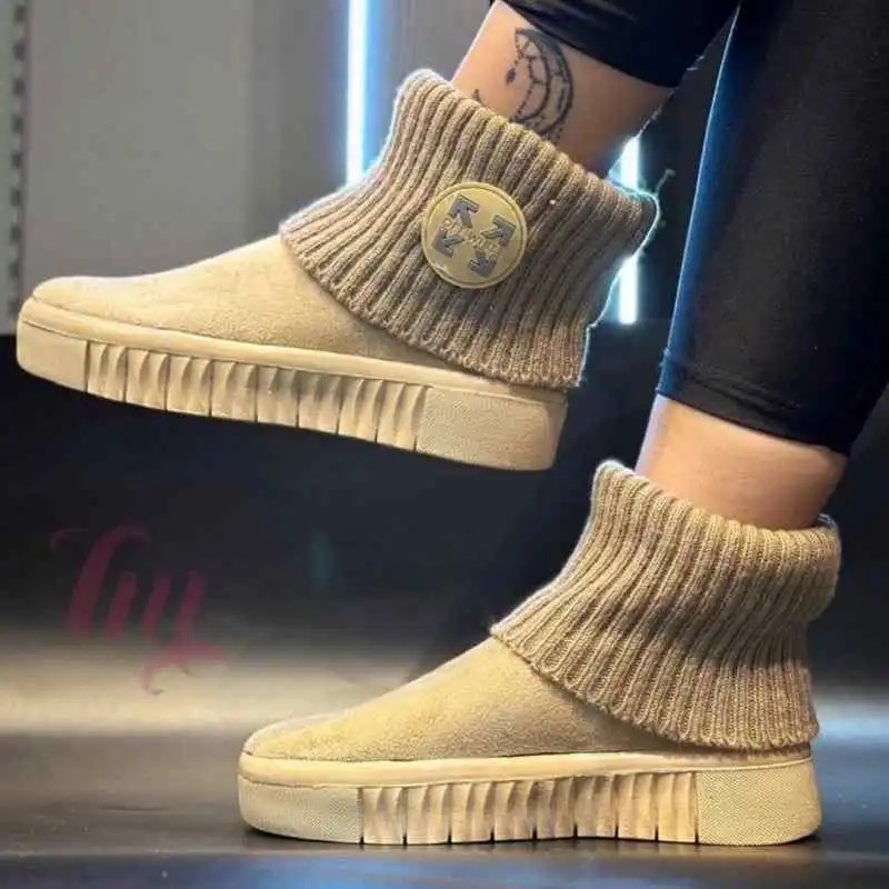 نیم بوت زنانه off white