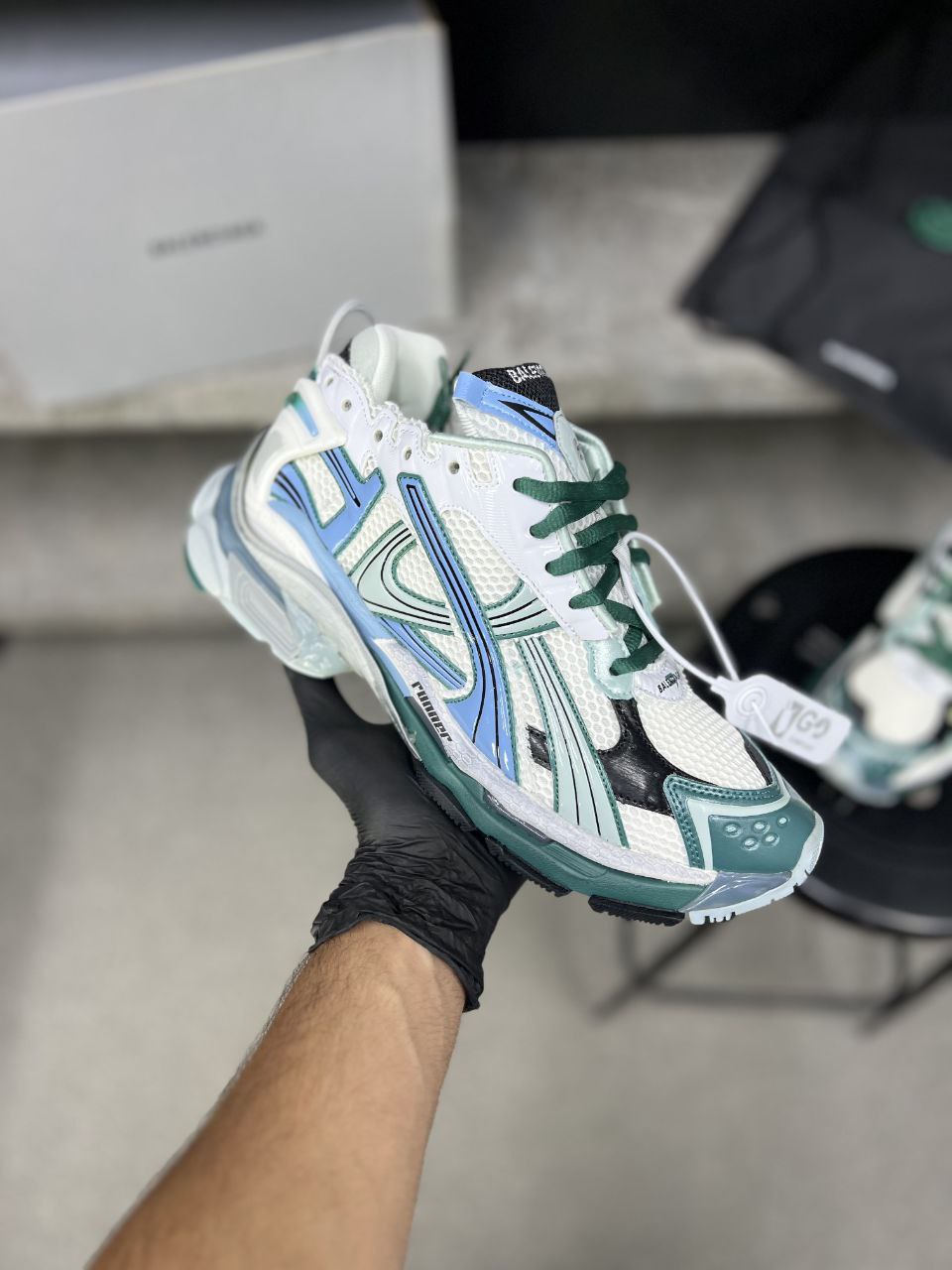 BALENCIAGA RUNNER 'WHITE GREEN' کد : 2888