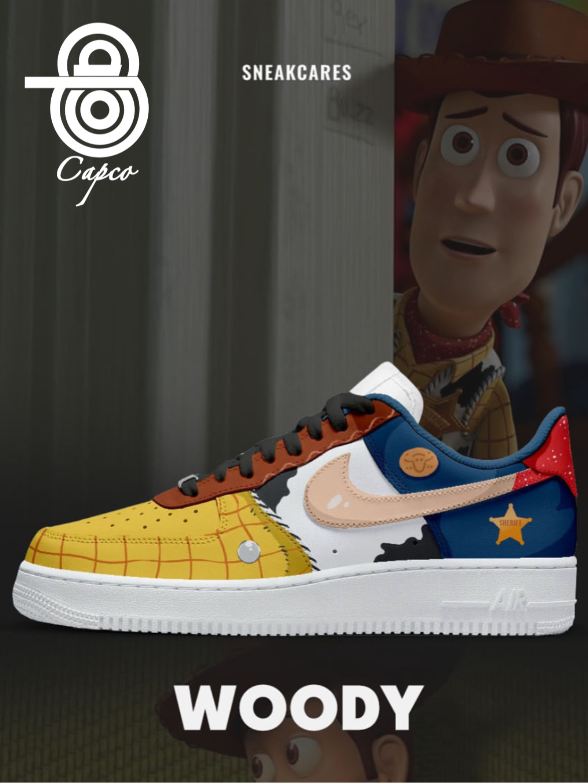 کفش AF1 طرح وودی انیمیشن داستان اسباب بازی (Toy Story)