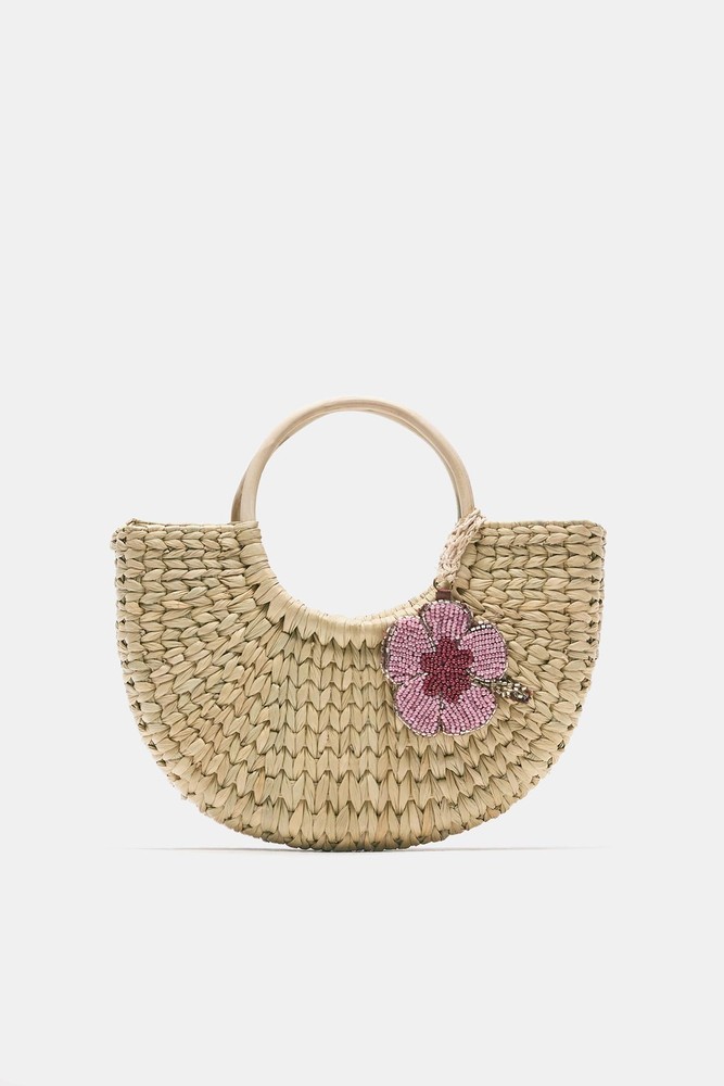 کیف Pull & Bear کلاچ سبد حصیری اورجینال