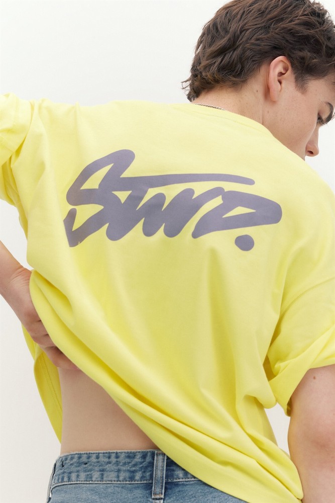 تیشرت Pull & Bear جعبه ای با آرم STWD اورجینال