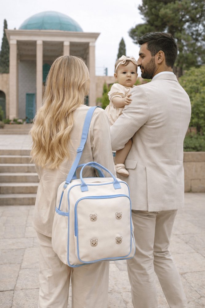 کیف چرم تدی آبی