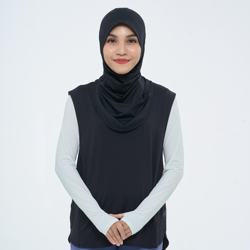 تاپ ورزشی بلند زنانه - مشکی - Basic