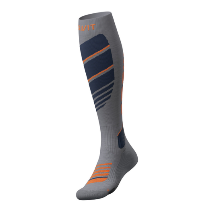 جوراب اسکی بچگانه کریویت CRIVIT Ski Socks خاکستری سرمه ای خرمالویی