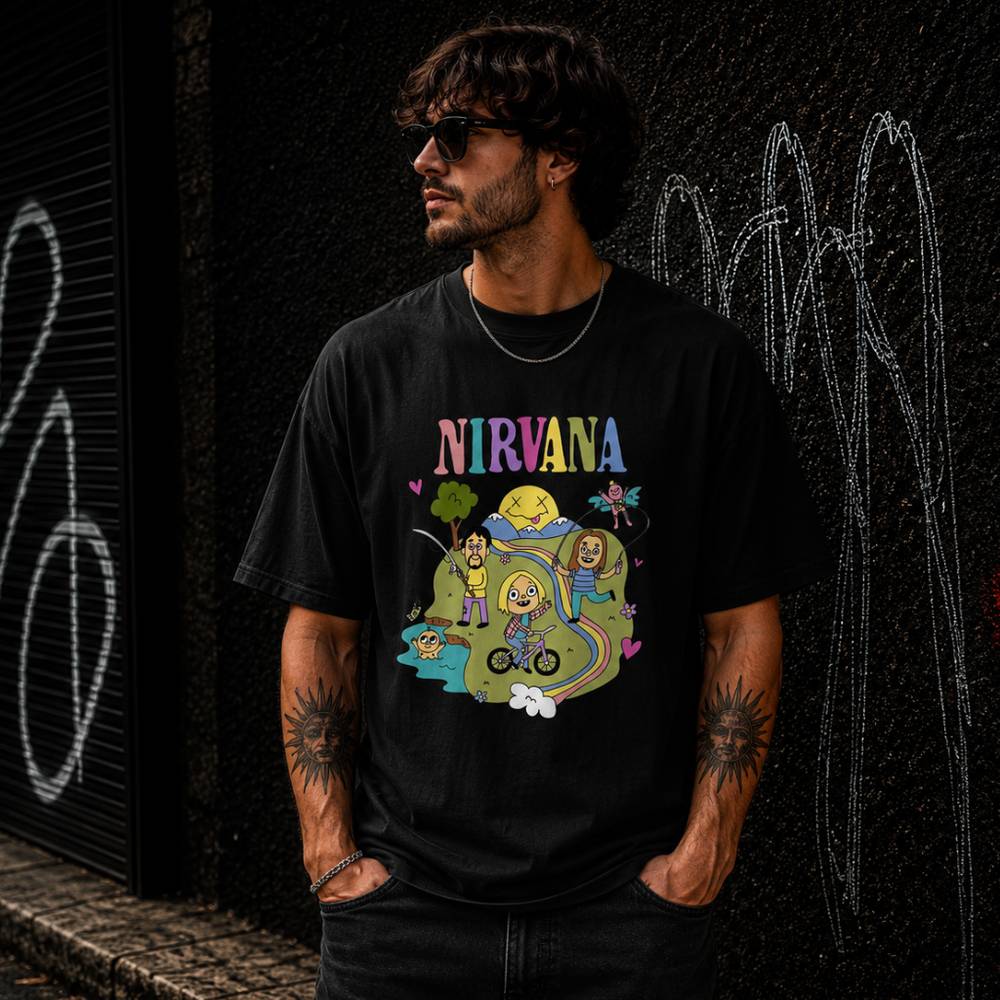 تیشرت طرح نیروانا Nirvana کد 02