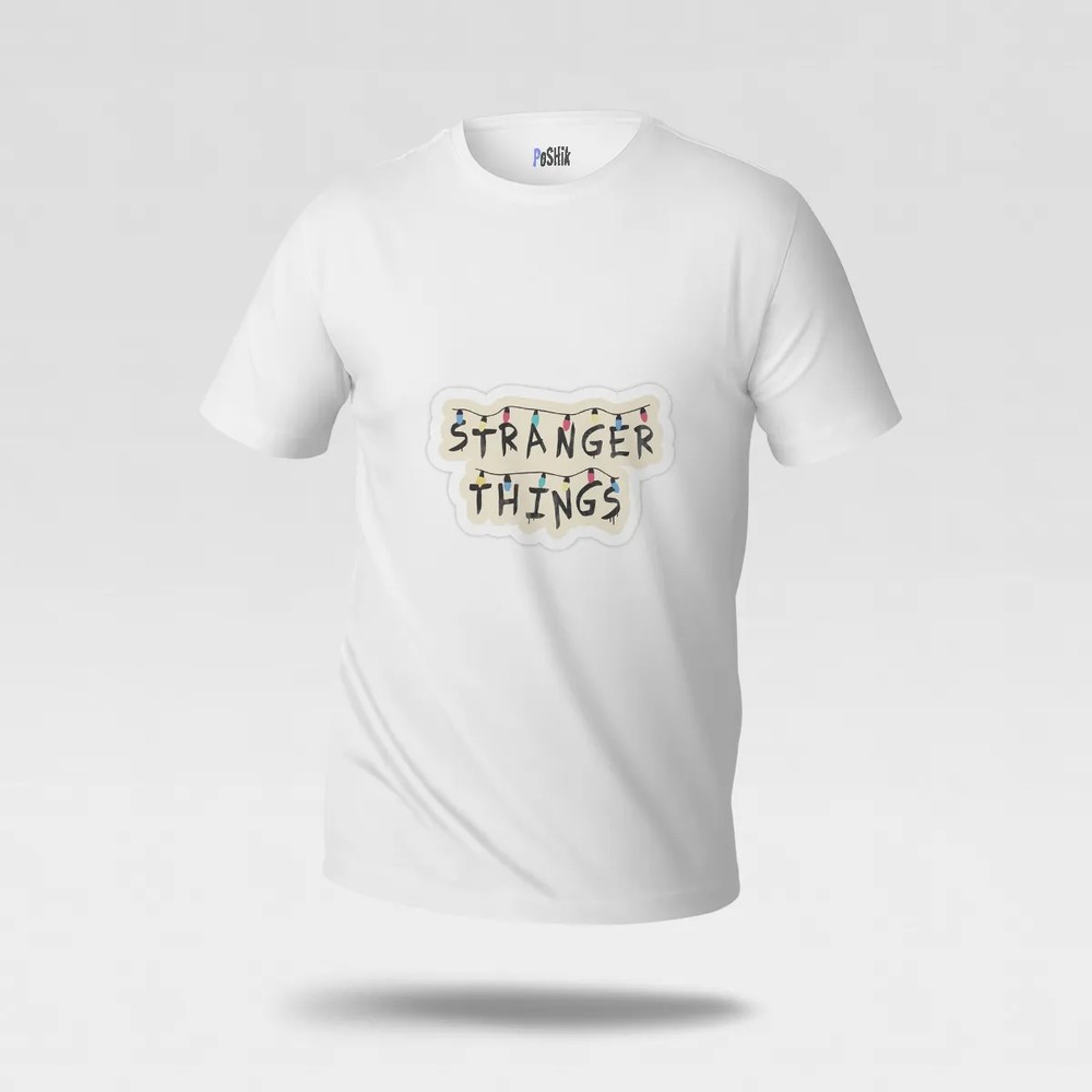 تیشرت سریال چیزهای عجیب طرح چراغ‌های رنگی (Stranger Things) کد po6210
