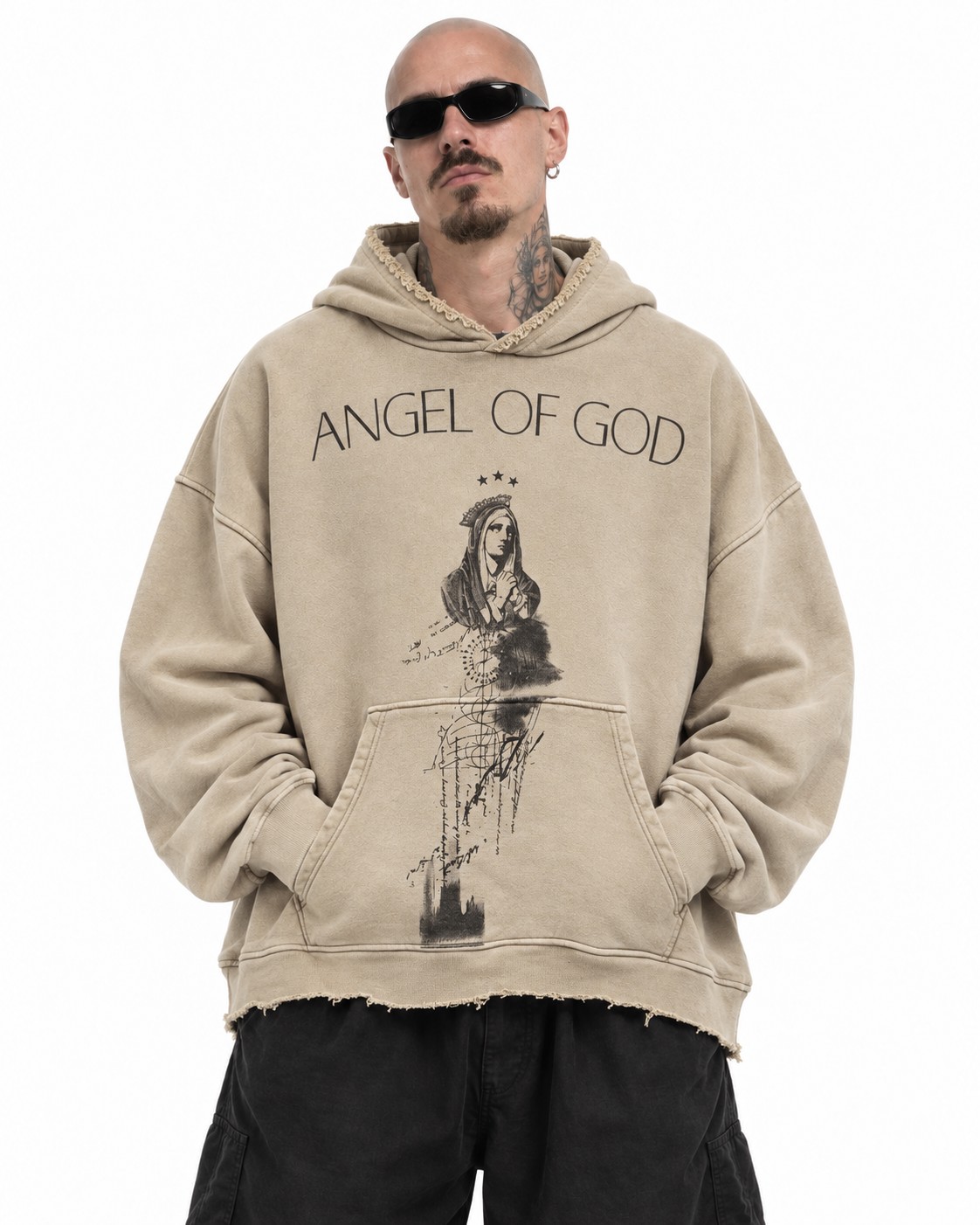 هودی اورسایز سنگشور طرح Angel Of God