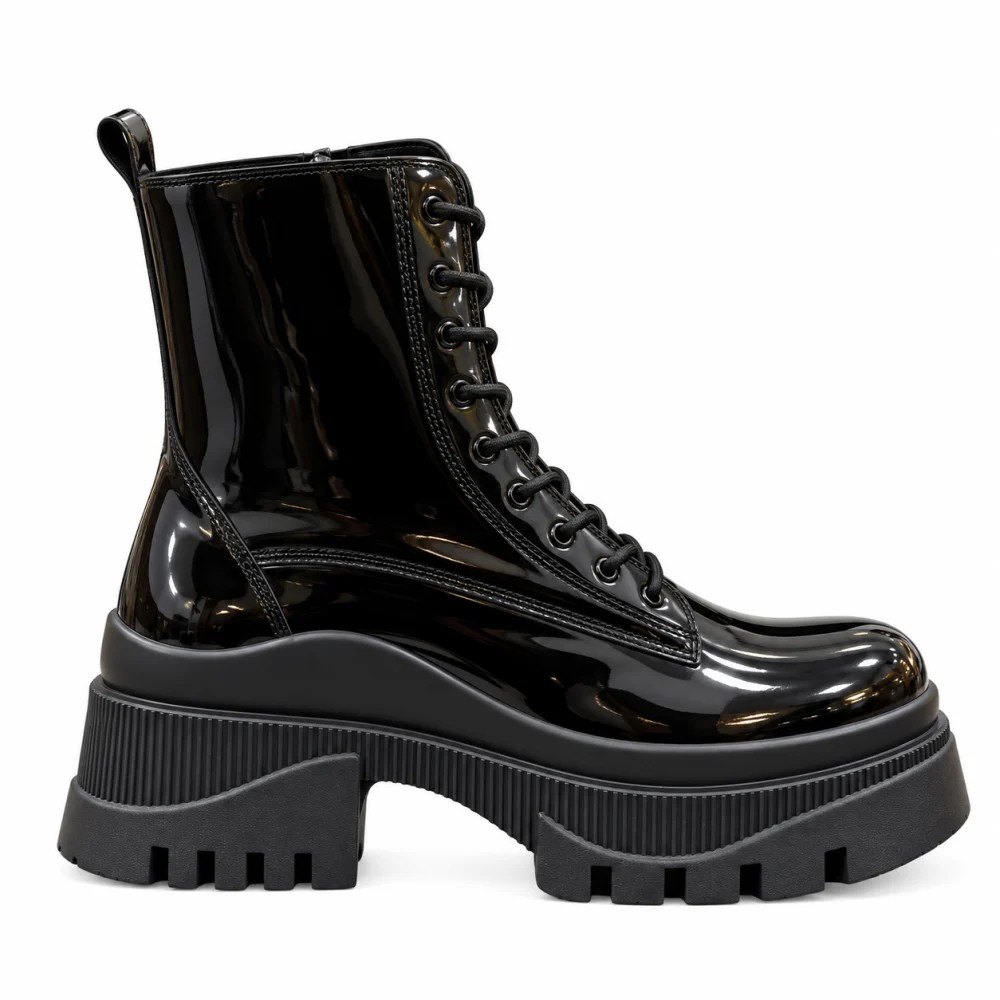 نیم‌بوت زنانه Zara مدل 59215 مشکی ورنی