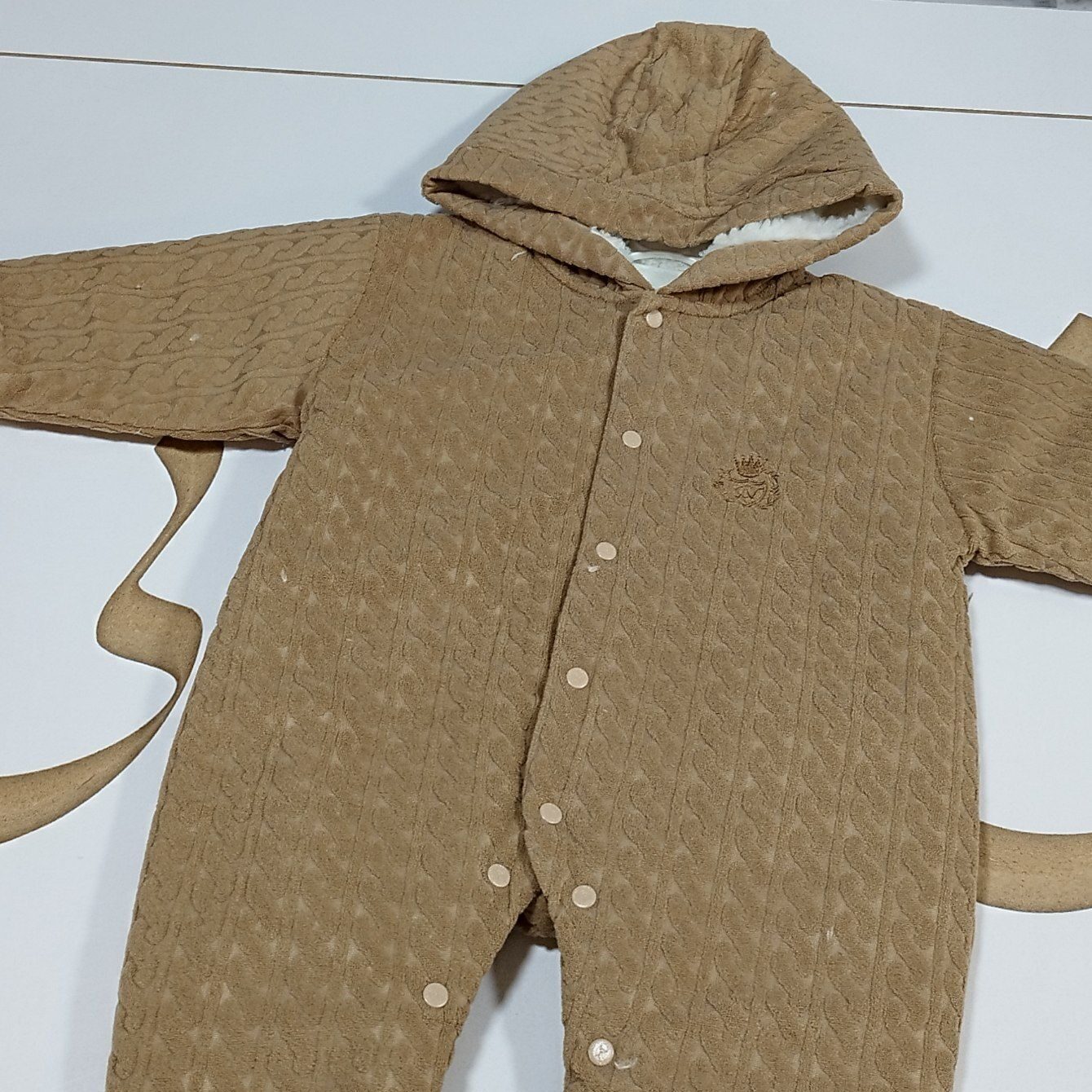 سرهمی مخمل طرح طنابی (نسکافه ای) سایز 2