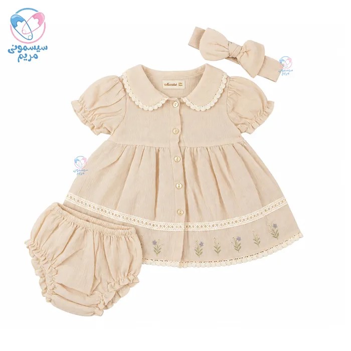 ست سه تیکه دخترانه گل ریز Miin Star 53305