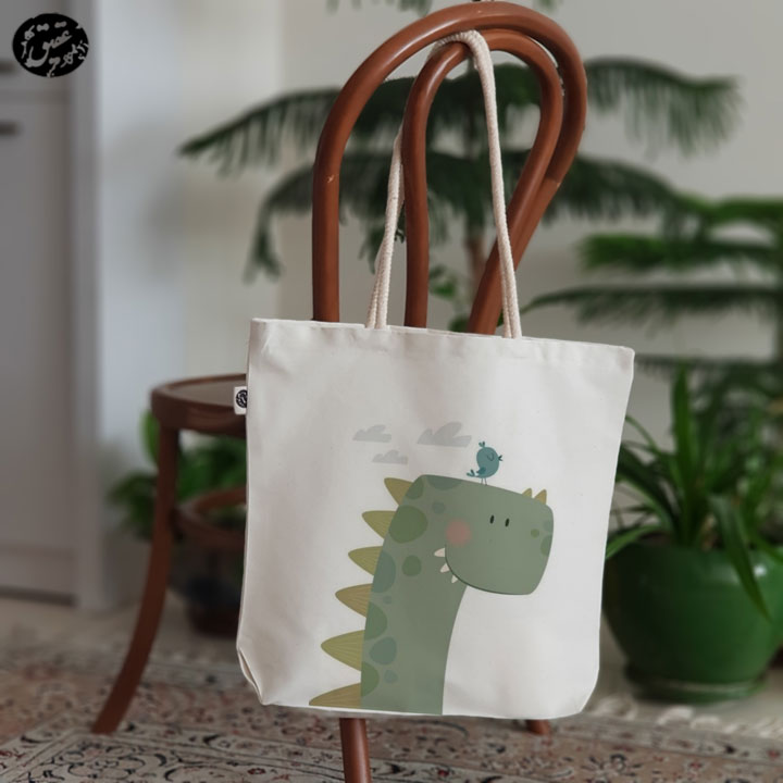 کیف پارچه ای (ساک پارچه ای) دایناسور کد 4 (عقیق)