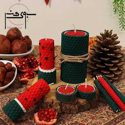 ست 8 تیکه شمع یلدایی دست ساز SH050