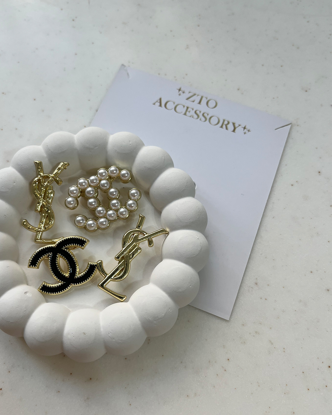 سنجاق سینه مینی CHANEL & YSL