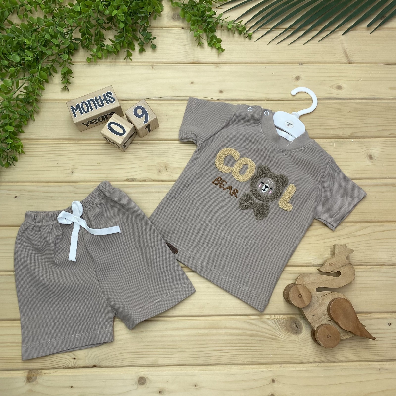 تيشرت شلوارک بيسکوييتي طرح cool bear