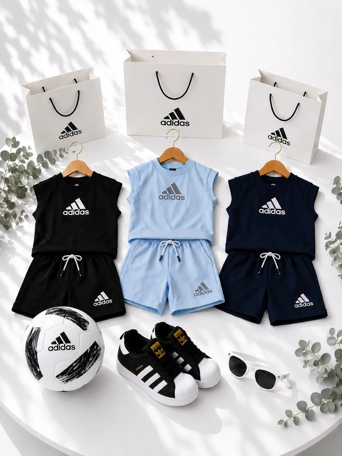 ست تیشرت بدون آستین و شلوارک بچگانه آدیداس adidas kids summer