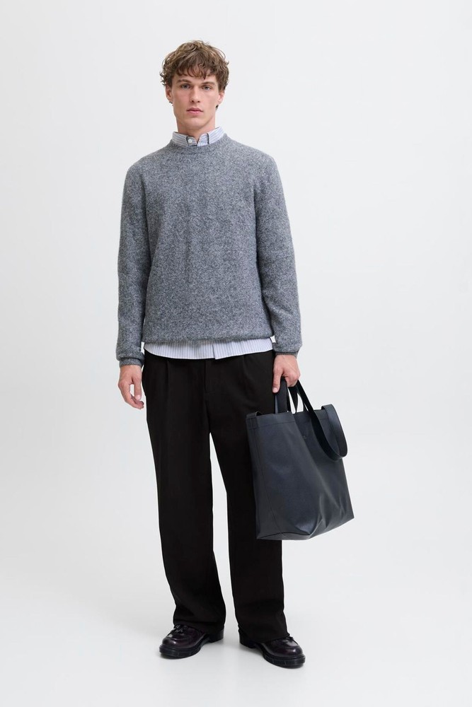 شلوار مردانه جک اند جونز Wide Leg/ساق پهن مشکی | 12284995 Jack & Jones BD