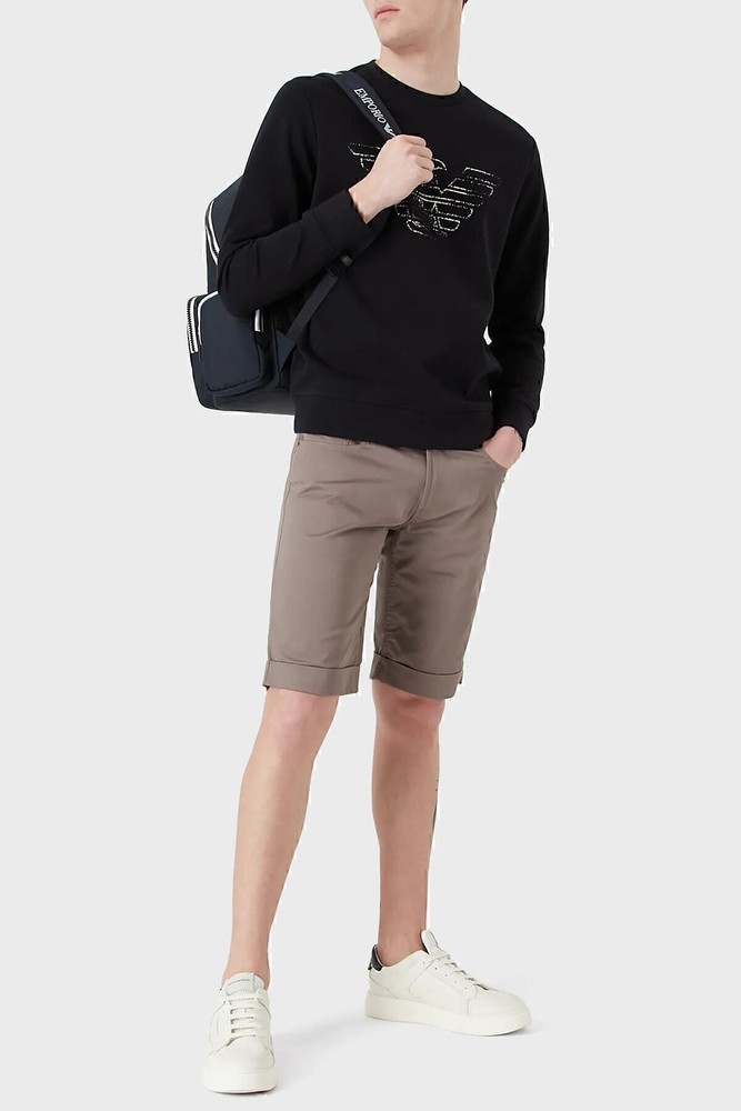 شلوارک برمودا مردانه امپوریو آرمانی Regular/رگولار قهوه ای | 8N1PA6 1NJ7Z 0144 Emporio Armani