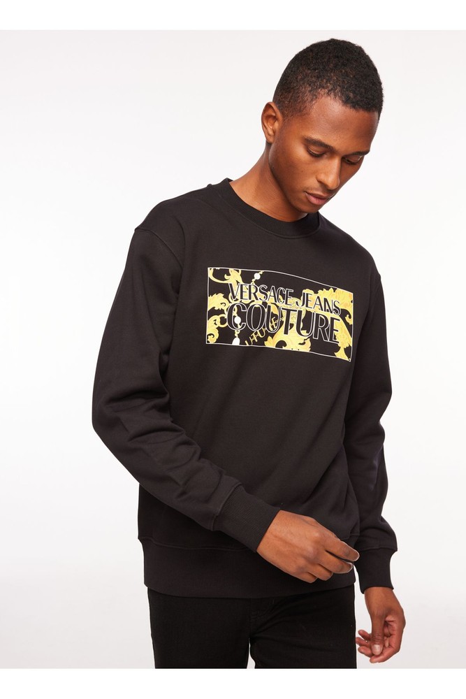 سویشرت مردانه ورساچه جینز کوتور آستین بلند طرح دار | VERSACE JEANS COUTURE 75GAIE01 CF02E 899