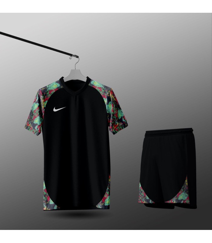 تیشرت و شورت باشگاهی نایک مشکی Nike Men's club t-shirt and shorts