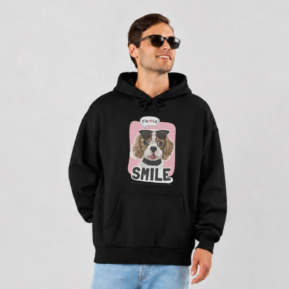 هودی سگ کارتونی طرح Smile کد 8887