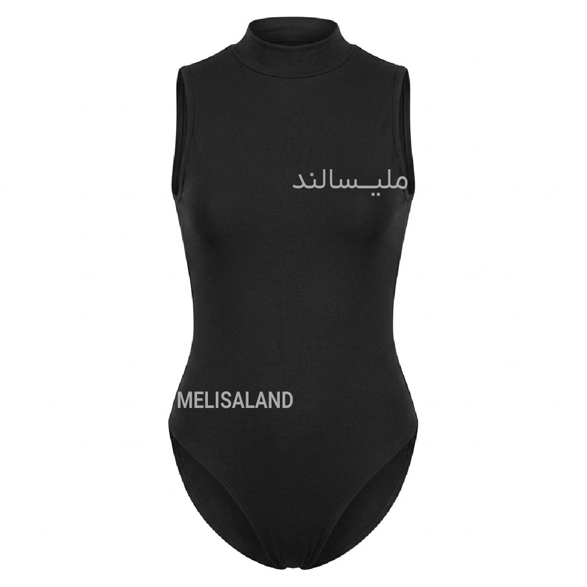بادی نخی بدون آستین مشکی کد ML12423