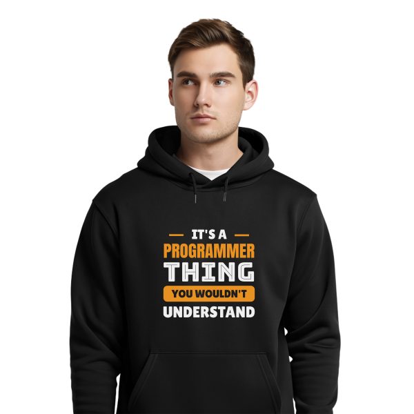 هودی مشکی طرح Programmer Thing