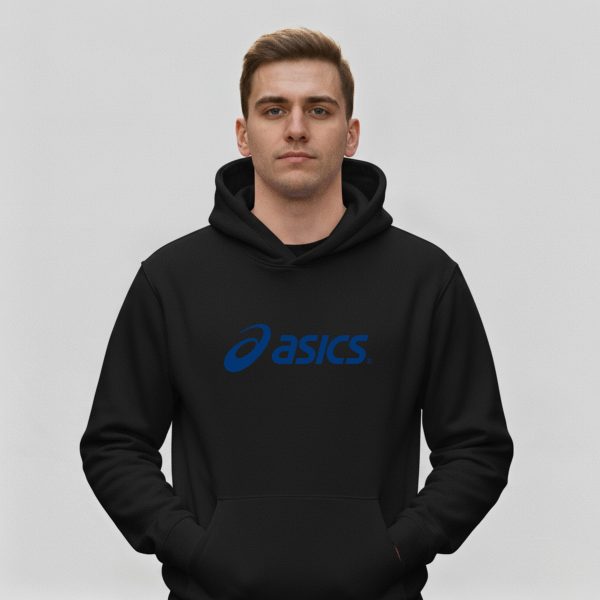 هودی مشکی طرح برند آسیکس Asics