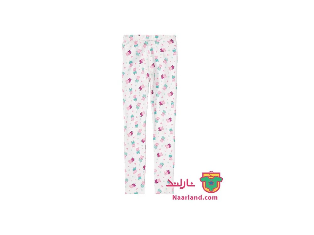 لگ داخل کرکی نخی دخترانه طرح Peppa pig سفید