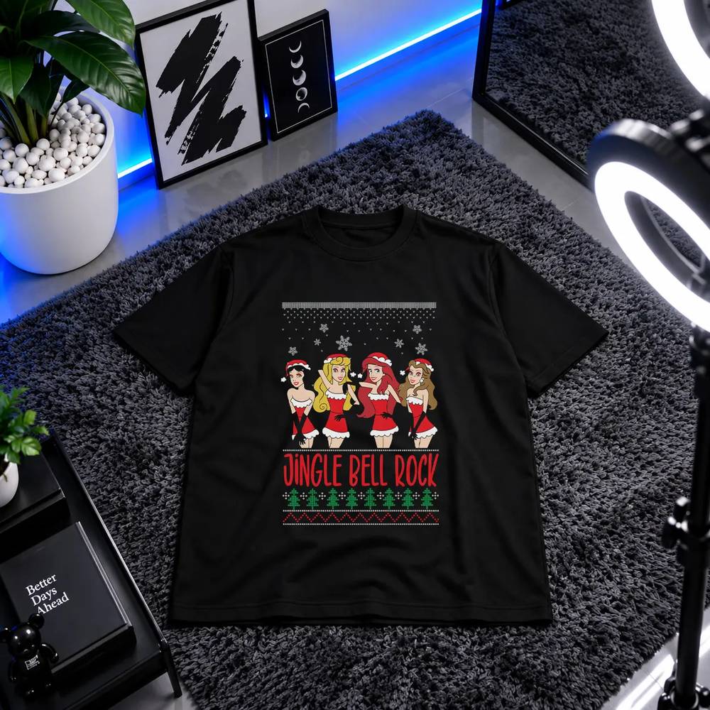 تیشرت پرنسسهای دیزنی طرح Jingle Bell Rock کد 30163