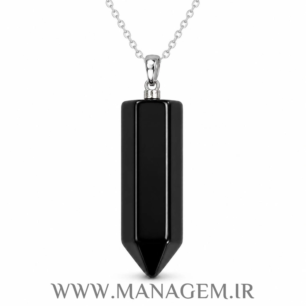 گردنبند منشور فشنگی ابسدین سیاه
