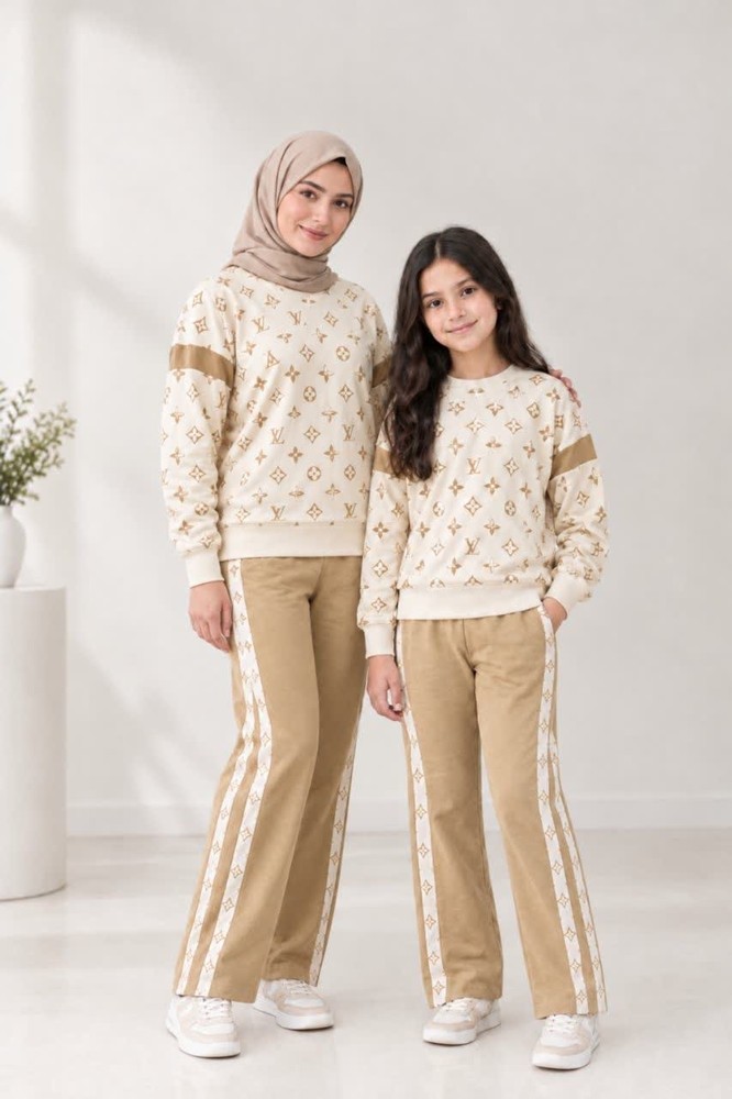 بلوز شلوار دخترانه دورس طرح LV