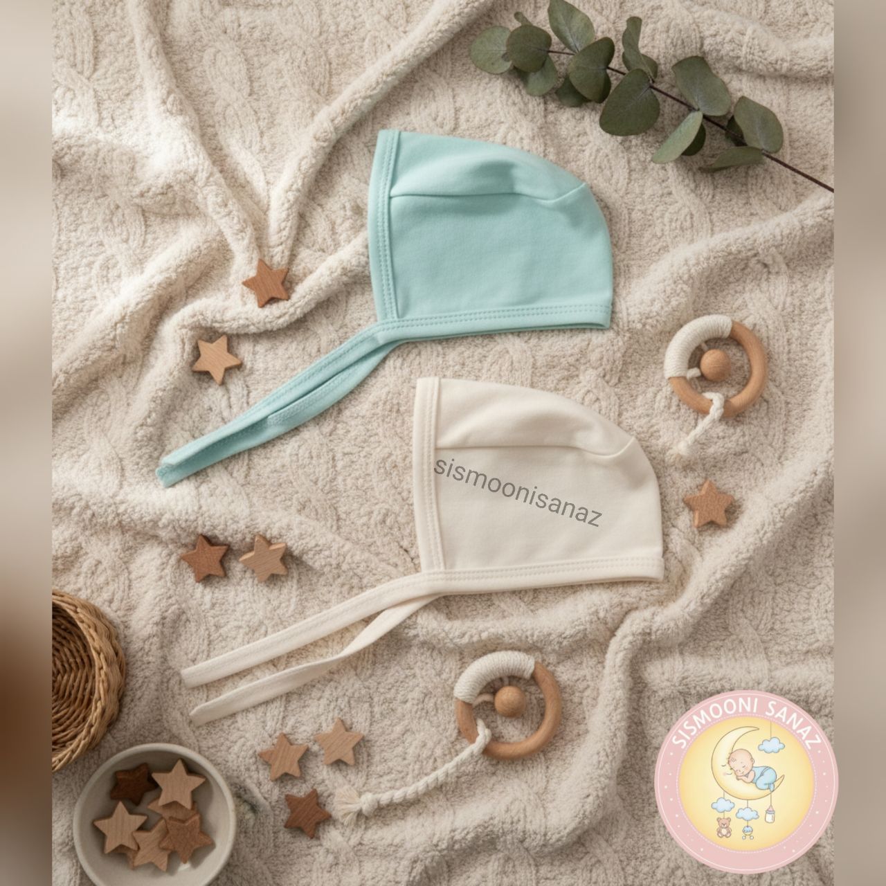 کلاه بندی نوزادی تا یکسال کلاه گره ای