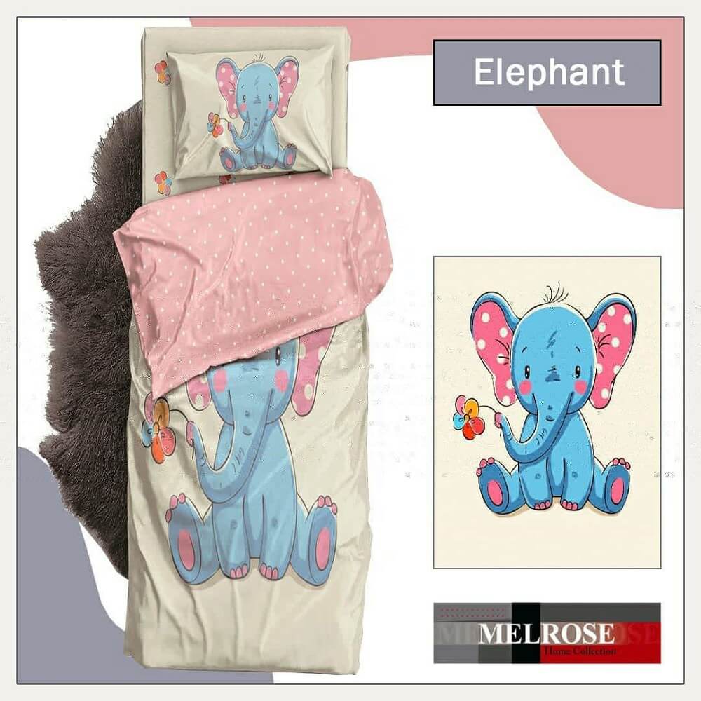 ست نوزادی 9 تکه ساتین Elephant فیل