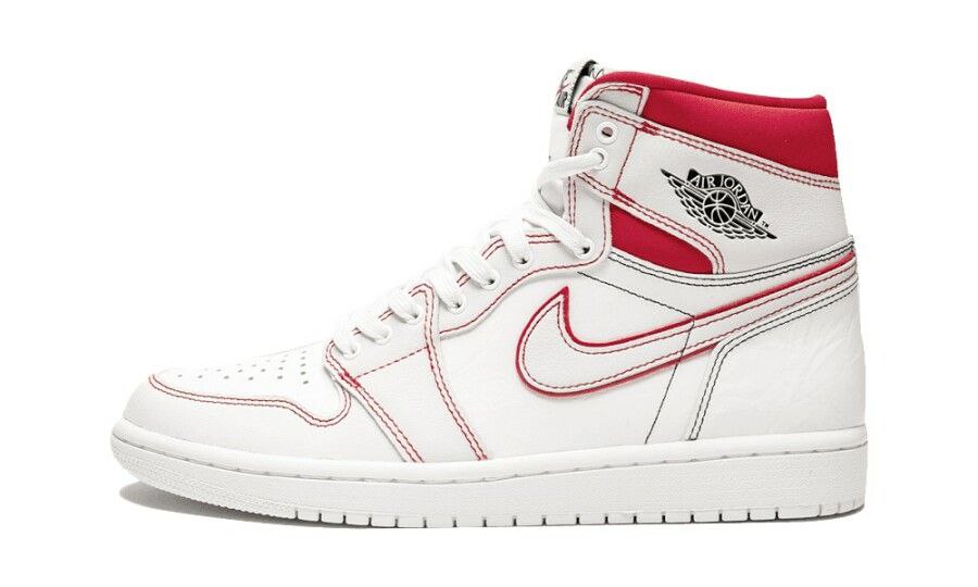 نایک ایر جردن ۱ ساقدار فانتوم جیم کرمی قرمز Nike air jordan 1 high Phantom Gym Red