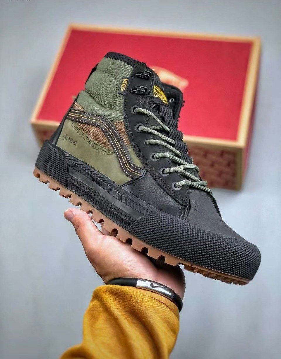 ونس ساقدار گورتکس‌ سبز مشکی Vans SK8-HI GORE-TEX