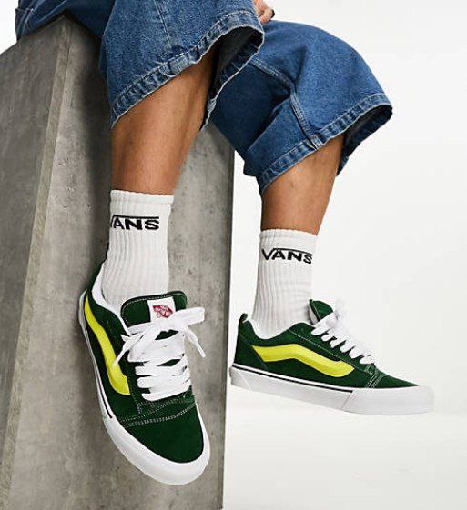ونس اولد اسکول کی ان یو سبز زرد Vans knu skool full green true white