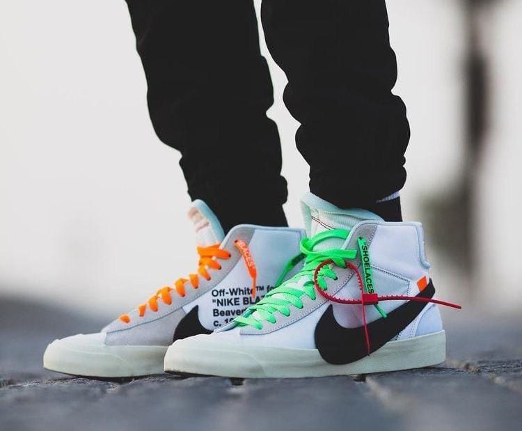 نایک بلیزر ساقدار آف وایت سفیدNike blazer mid off white