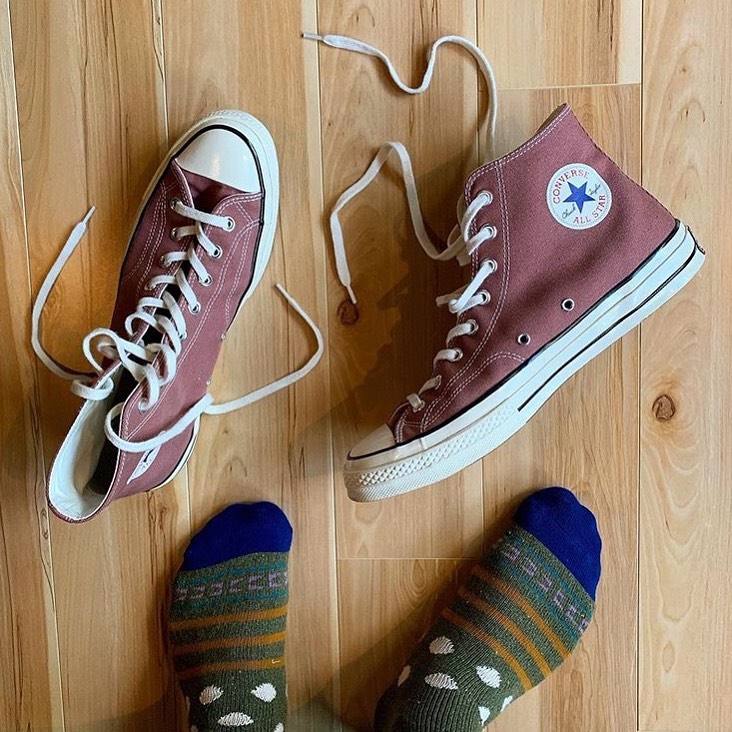 کانورس آل استار ۱۹۷۰ ساقدار گلبهی Converse all star 1970 high