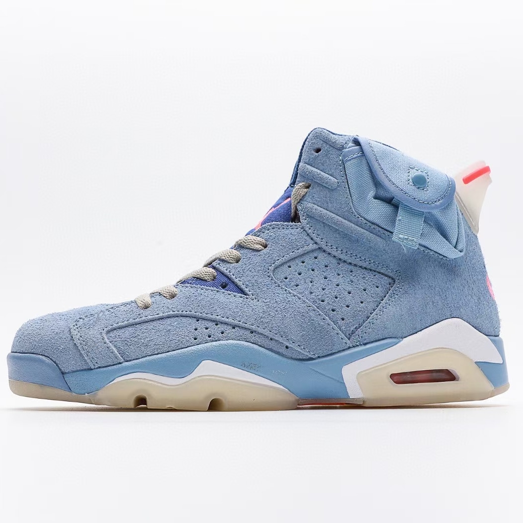 نایک ایر جردن ۶ تراویس آبی Nike jordan 6 travis blue