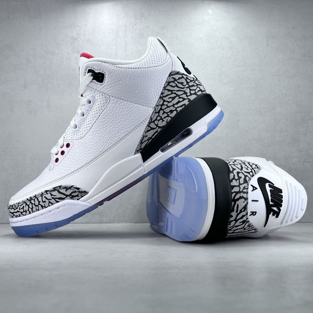 نایک ایر جردن ۳ سمنت سفید Nike jordan 3 cement white