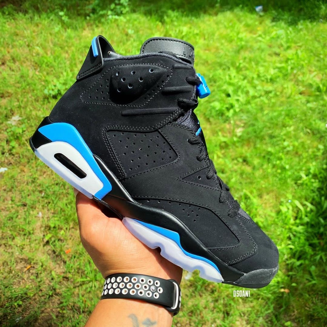 نایک ای جردن ۶ مشکی زیر آبی Nike air jordan 6 unc