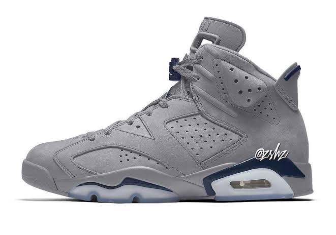 نایک ایر جردن ۶ طوسی Nik air jordan 6 diffused grey
