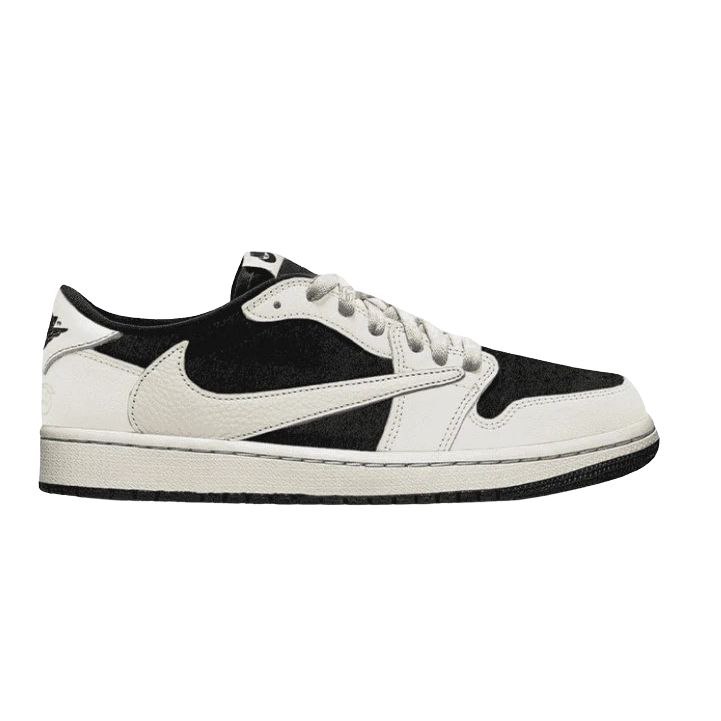 نایک ایر جردن ۱ تراویس اسکات بدون ساق سفید مشکی Nike air jordan 1 low Travis Scott Black and white