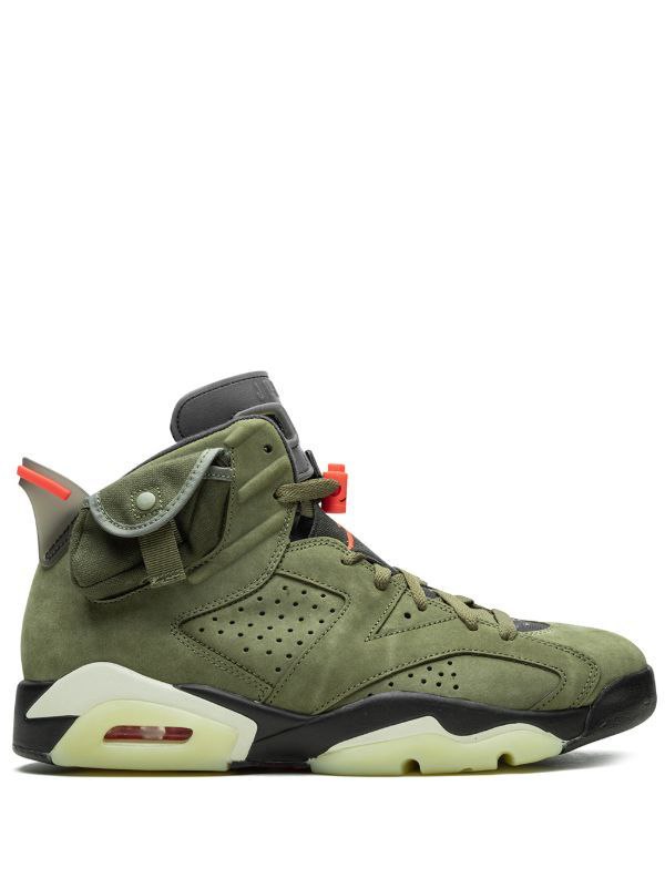 نایک ایر جردن ۶ تراویس اسکات سبز Nike air jordan 6 travis Scott cactus Jack green