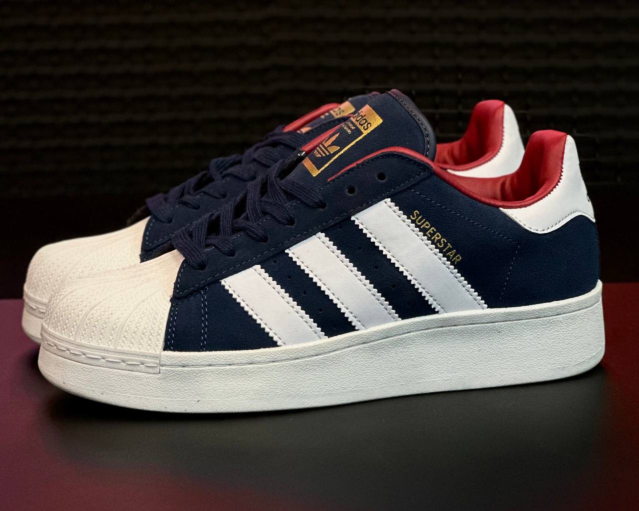 کفش آدیداس سوپر استار سرمه ای سفید Adidas Superstar Navy Blue White