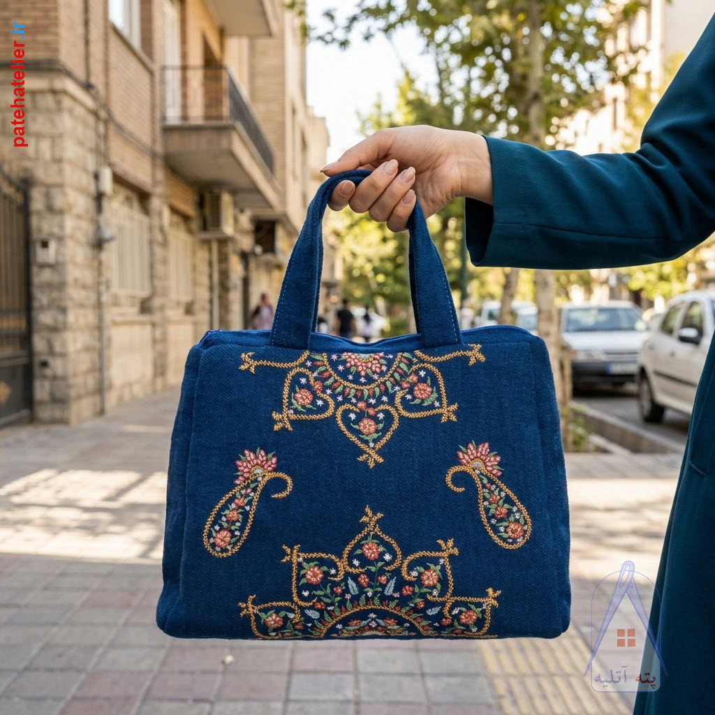 کیف پته دوزی طرح ماهور