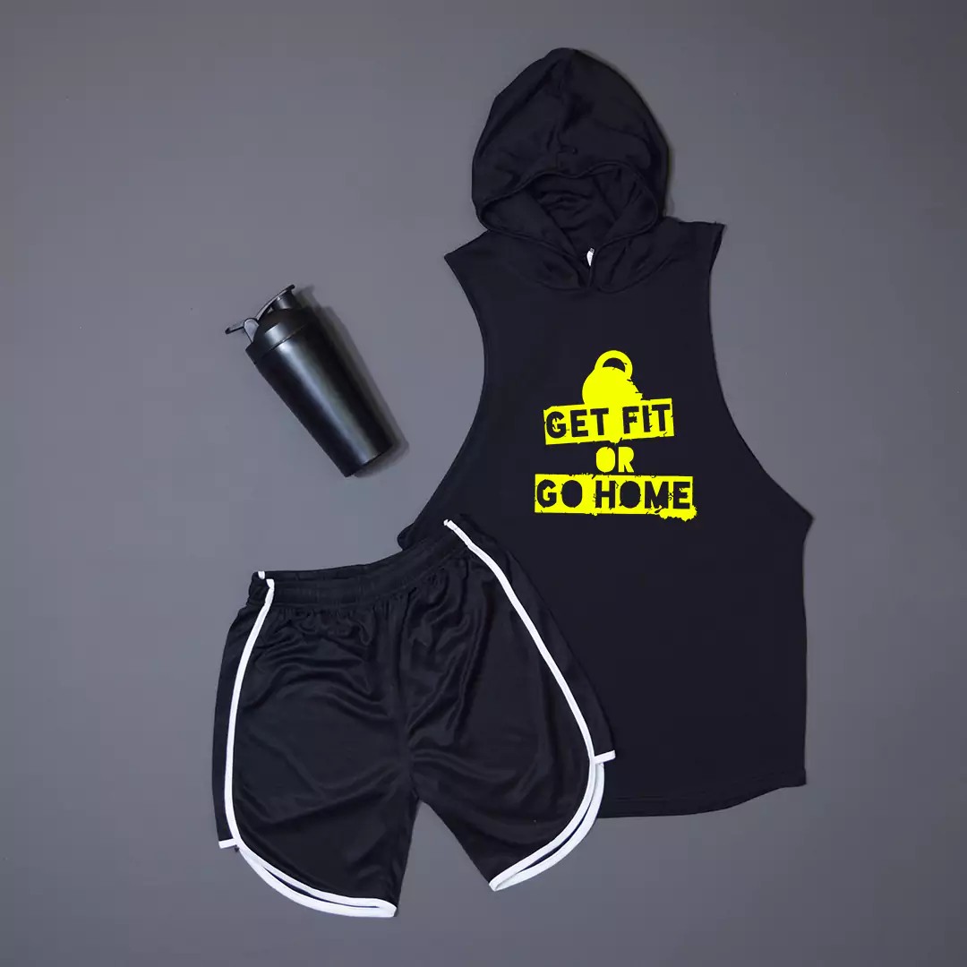 ست هودی و شلوارک GET FIT OR GO HOME