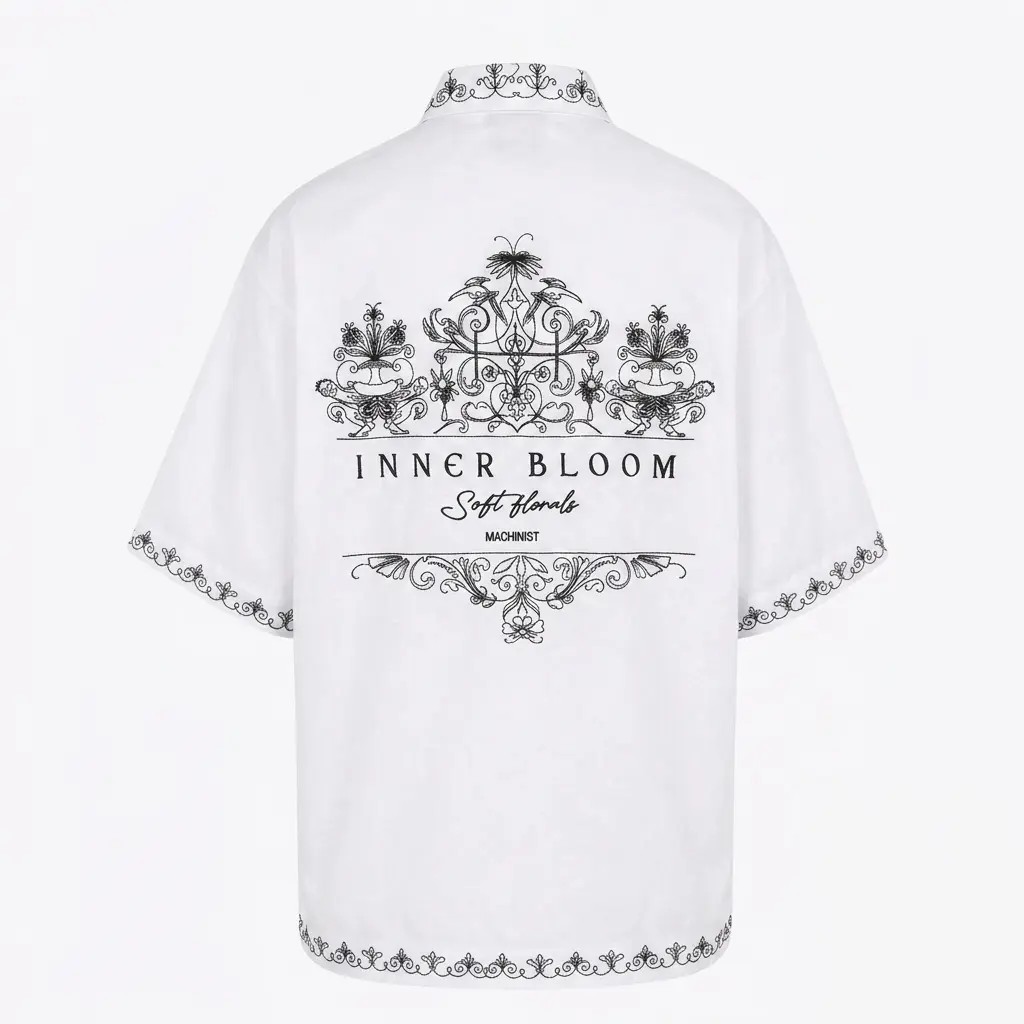پیراهن باکسی گلدوزی طرح inner bloom برند Machinist
