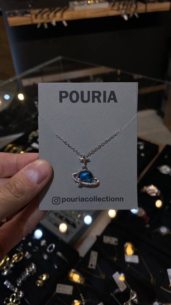 گردنبند زنانه طرح سیاره مشتری